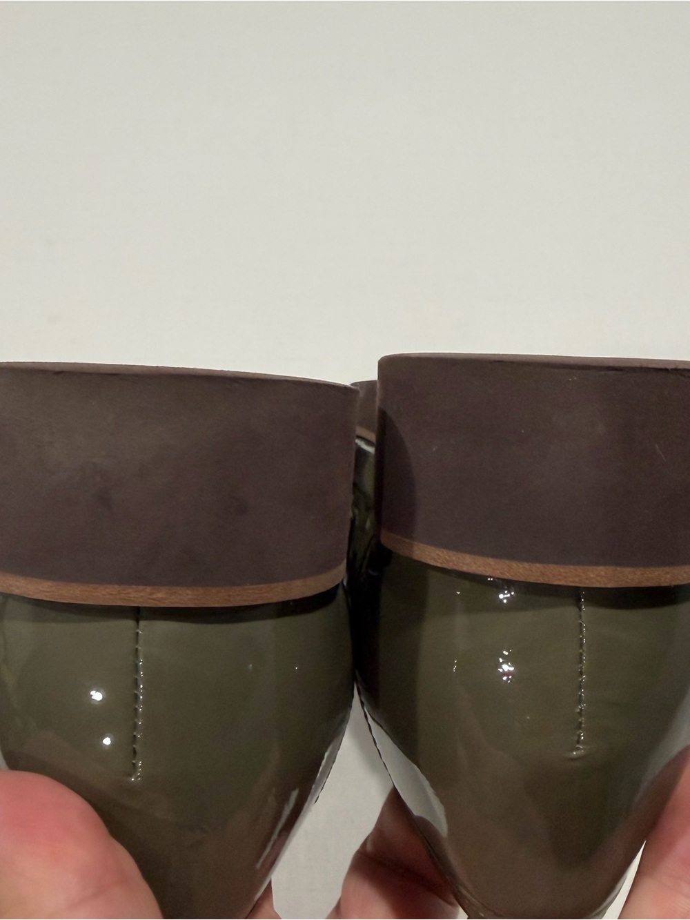 Vionic Cheryl Loafers Olive Green Patent Leather Womens Size 10 Slip On Lug Sole - Picture 8 of 10